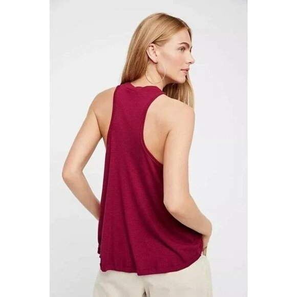 Free People Intimately Mock Me Ribbed Racerback Tank NEW - Picture 2 of 3